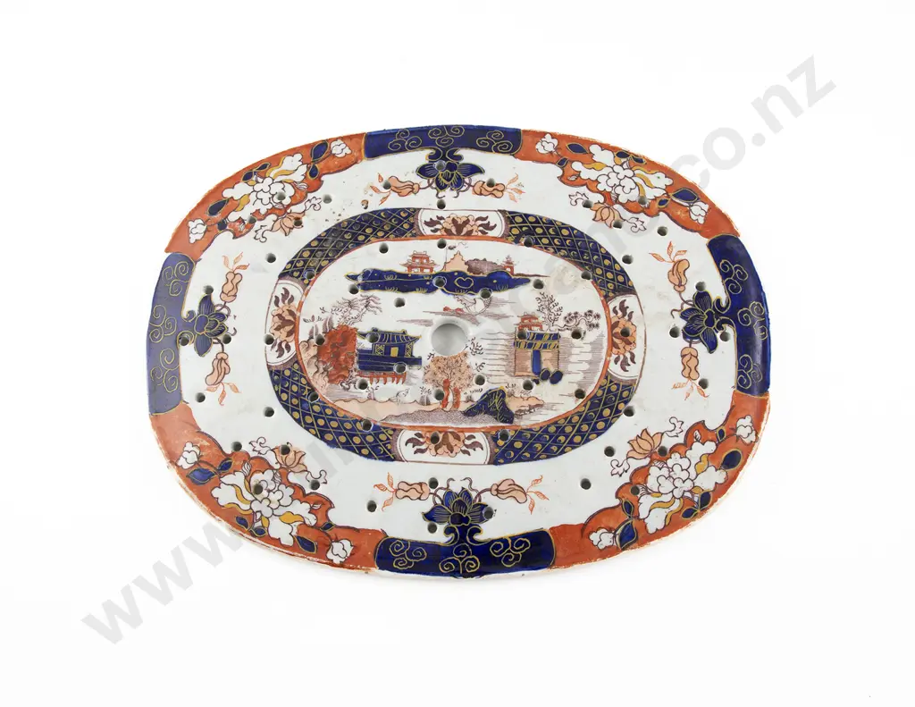 Victorian Masons Ironstone Ashet Drainer Image 1++