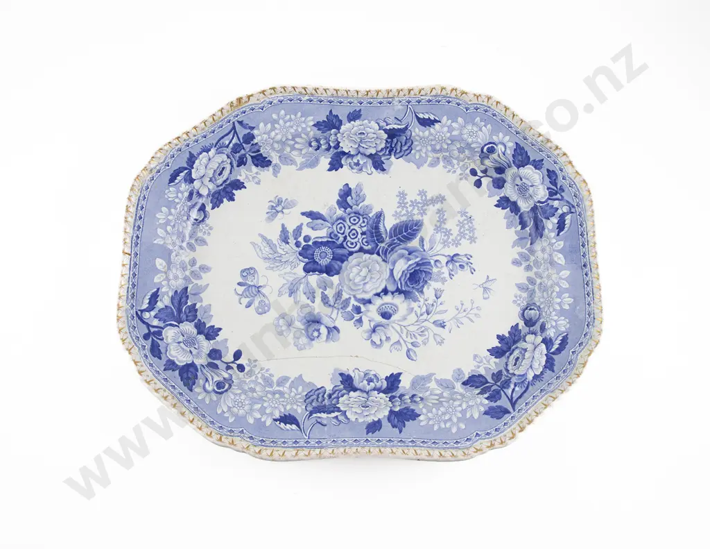 Victorian Copeland & Garrett B&W Dinnerware Image 1++