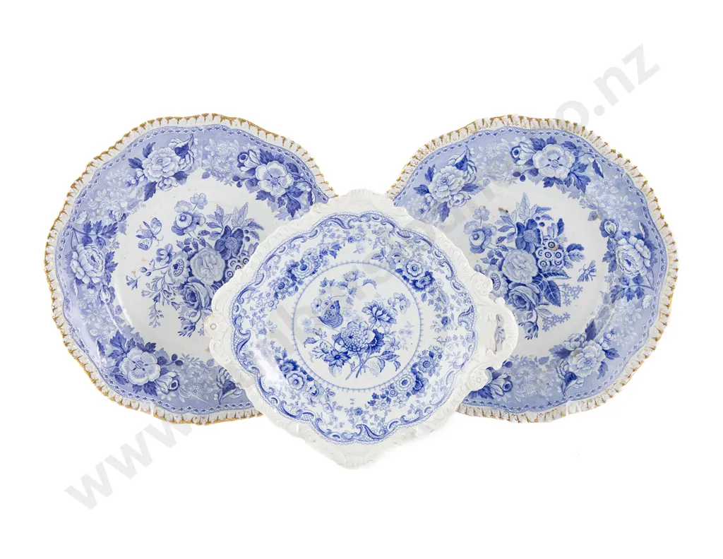 Victorian Copeland & Garrett B&W Dinnerware Image 1++