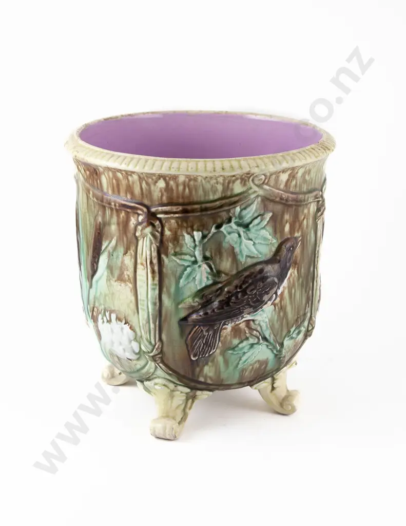C19th Majolica Glaze Jardiniere Image 1++