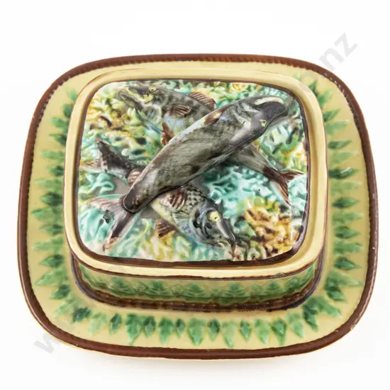 Vict Majolica Sardine Box