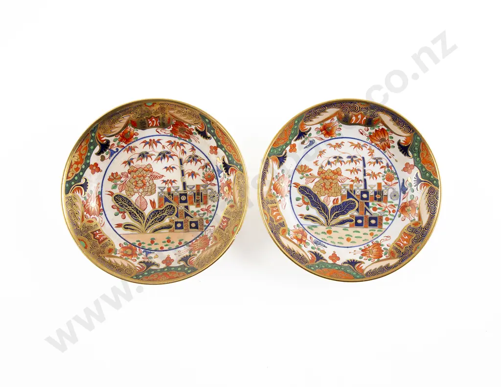 Pair Late C18th/19th Tea Saucers Image 1++