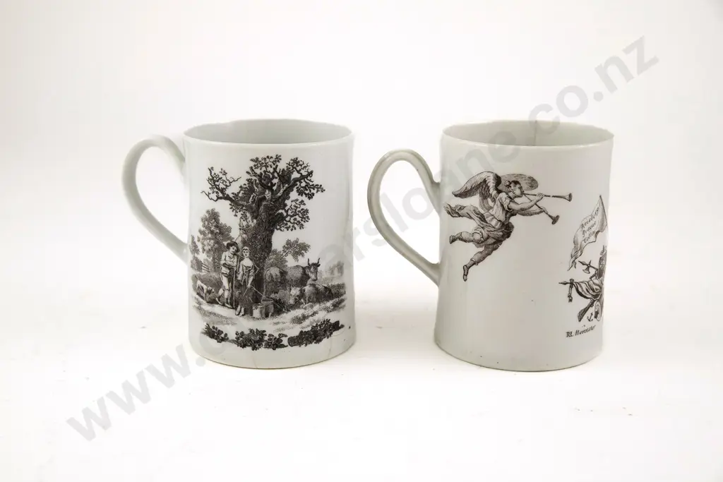 Two First Period Worcester Mugs Image 1++