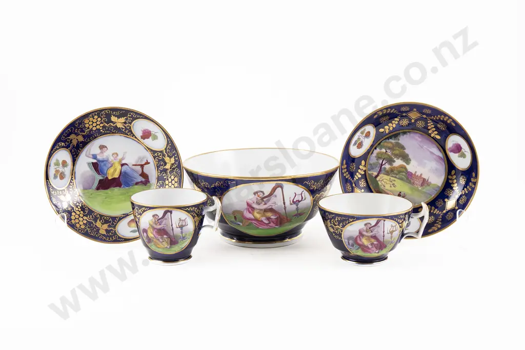Early C19th C1810 New Hall Two Cup and saucers Image 1++
