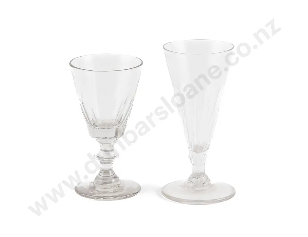 Two C19th Wine Glasses Image 1++