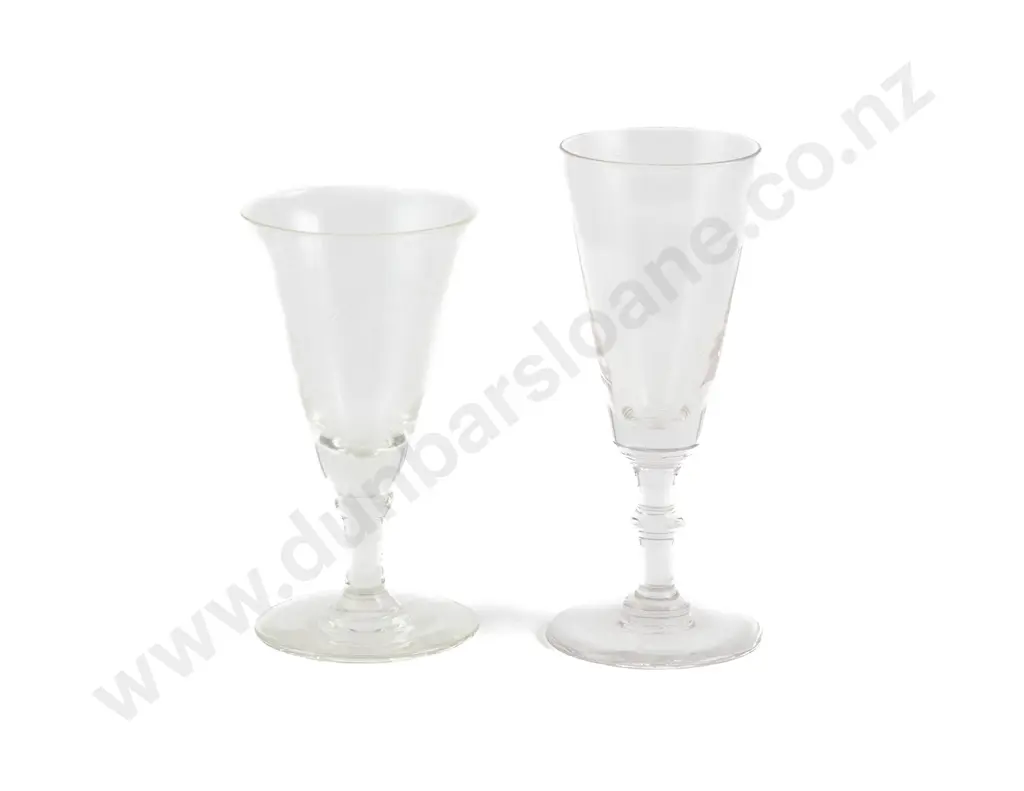 Two C19th Wine Glasses Image 1++