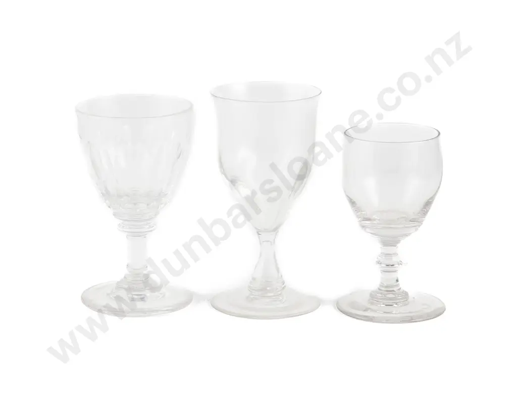 Three C19th Wine Glasses Image 1++