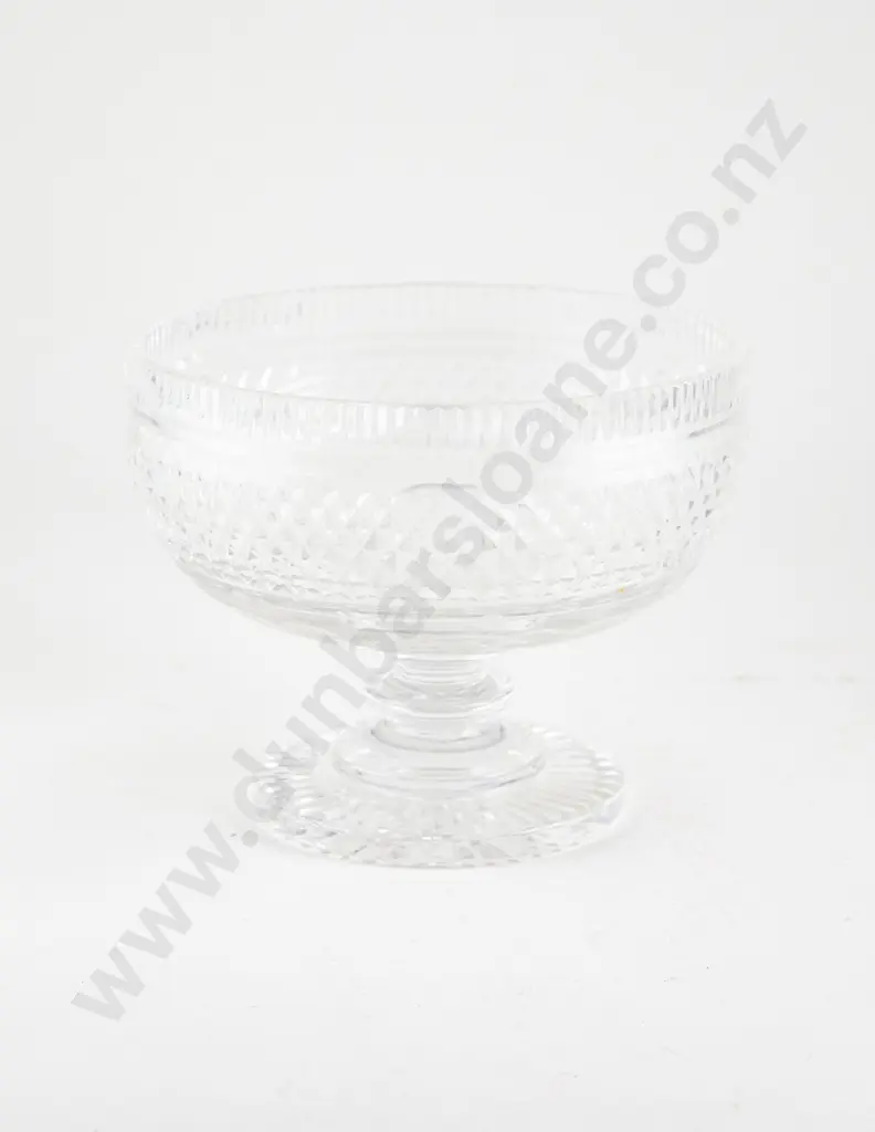 Victorian Heavy Mixed Cut Glass Fruit Bowl Image 1++