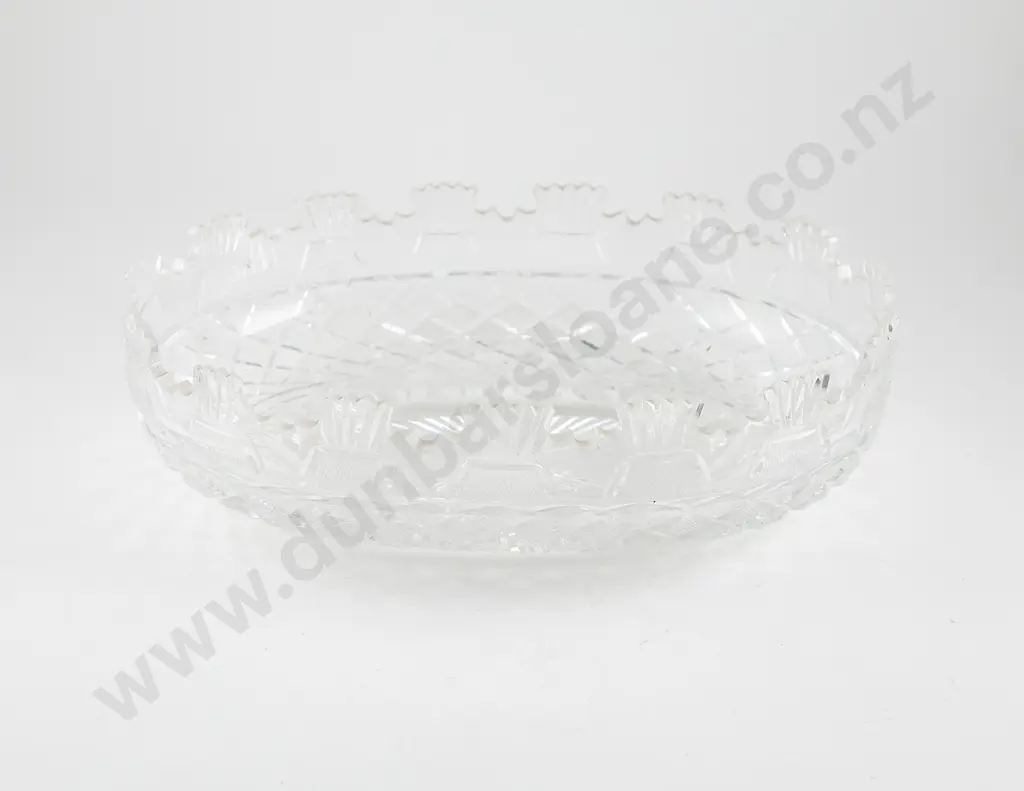 Georgian Heavy Mixed Cut Table Centre Bowl Image 1++