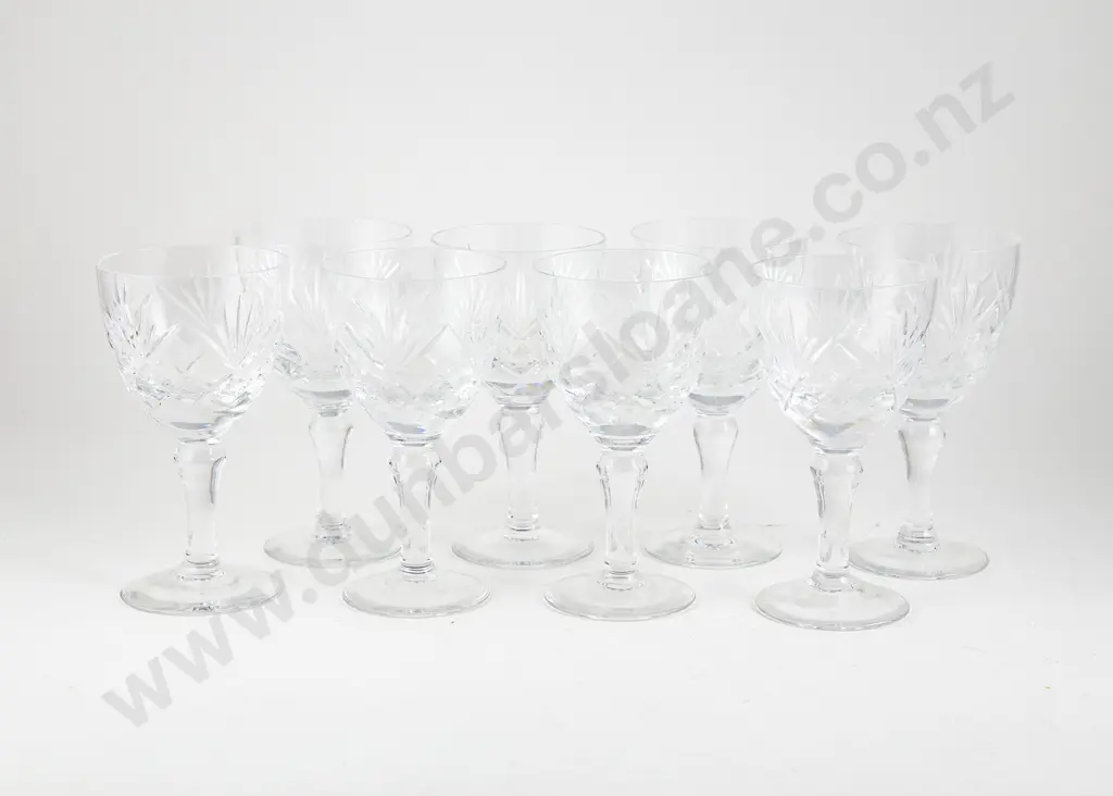 Seven Royal Brierley Tall Braemar Pattern Red Wine Glasses Image 1++