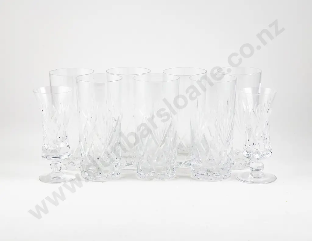 Six Royal Brierley Tall Braemar Pattern Tall Tumblers Image 1++