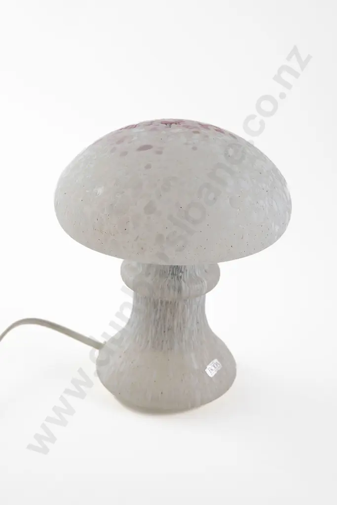 Kosta Boda Mottled White Glass Table Lamp Image 1++
