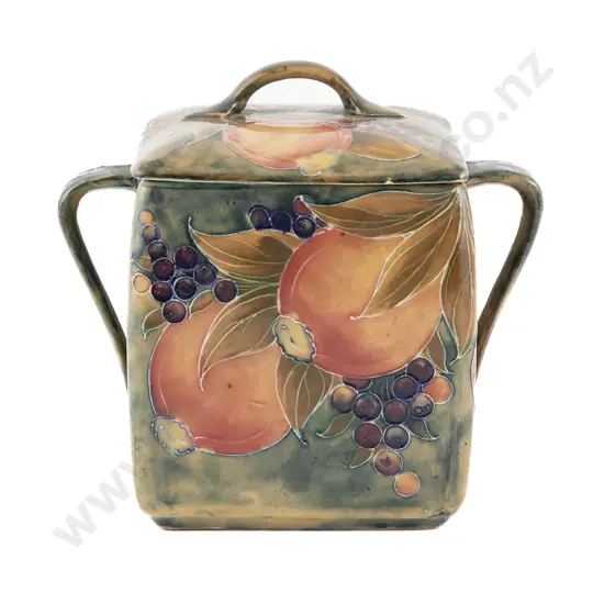 Moorcroft Pomegranate Biscuit Box Made For Liberty & Co