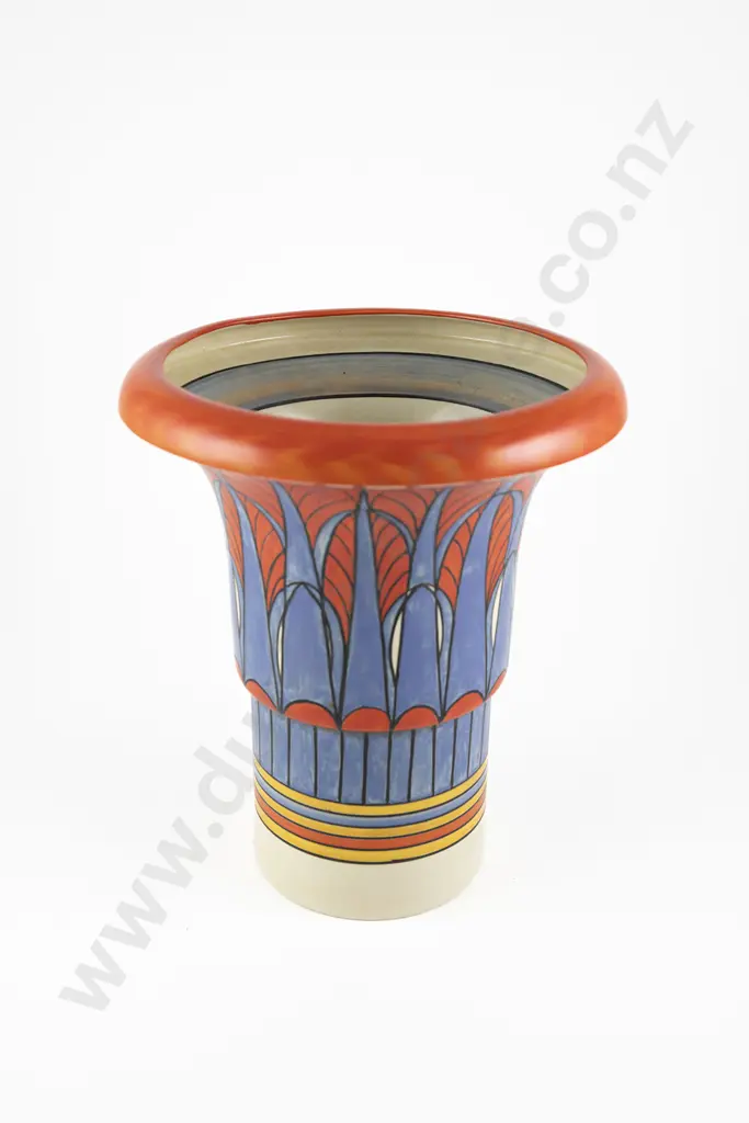A Rare Clarice Cliff Archaic Pattern Vase Image 1++
