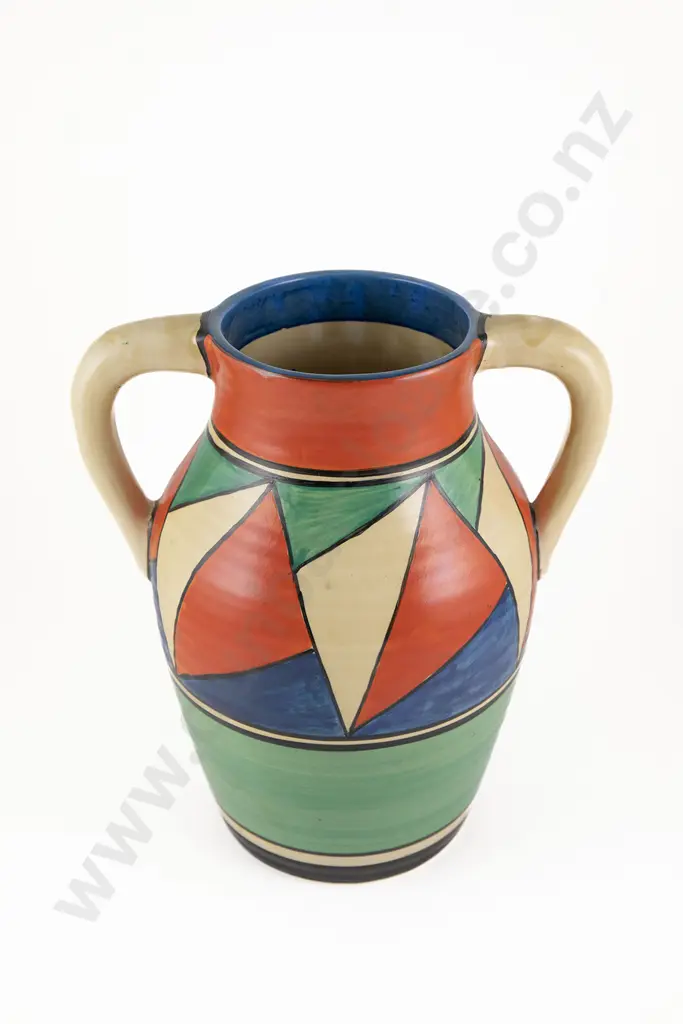 Clarice Cliff Original Bizarre Pattern Lotus Jug Image 1++