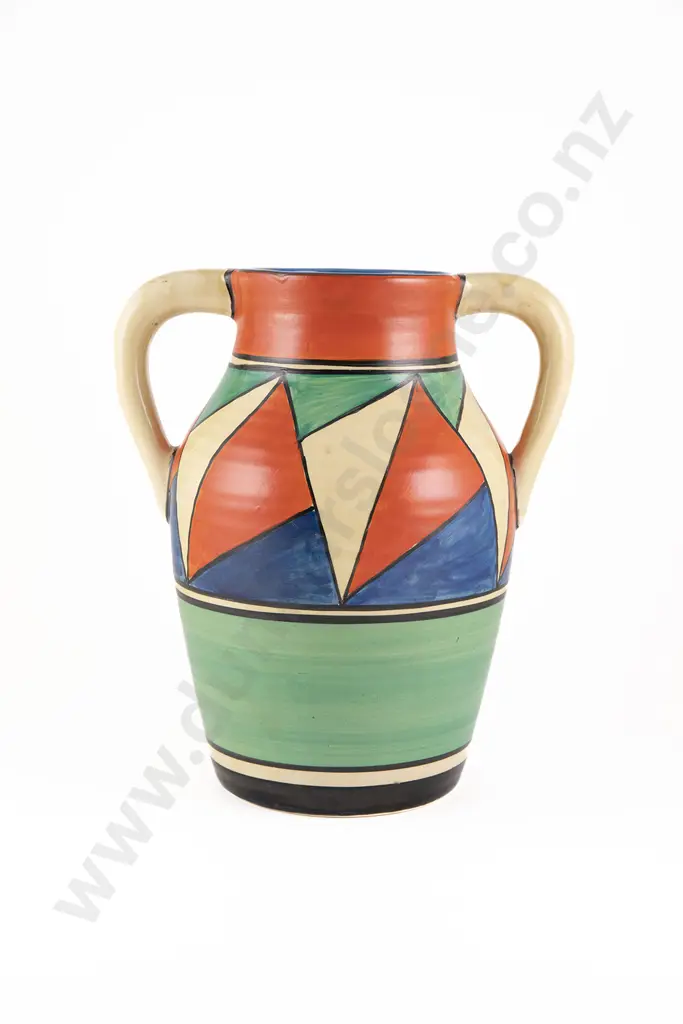 Clarice Cliff Original Bizarre Pattern Lotus Jug Image 1++