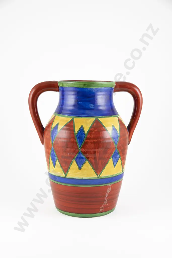 Clarice Cliff Original Bizarre Pattern Lotus Jug Image 1++