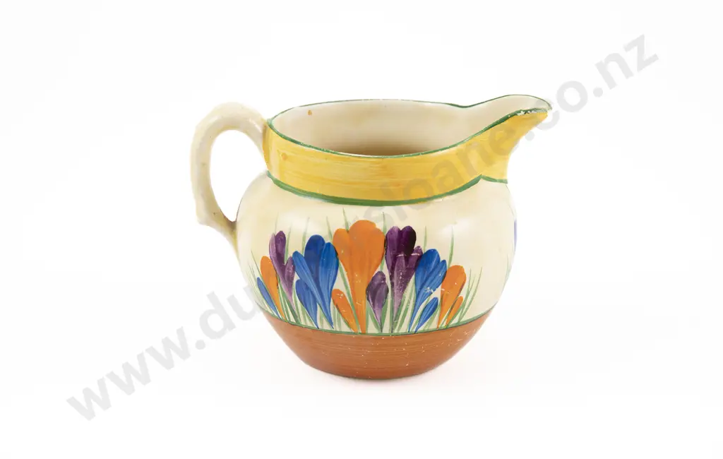 Clarice Cliff Bizarre Crocus Pattern Milk Jug Image 1++