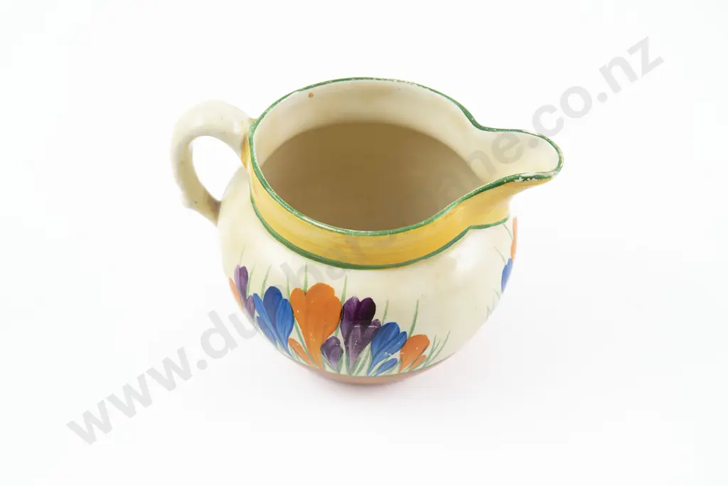 Clarice Cliff Bizarre Crocus Pattern Milk Jug Image 1++