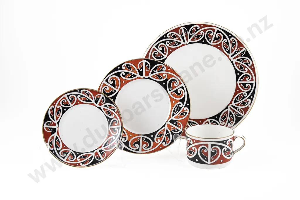 Royal Doulton Maori Art Pattern Teacup Saucer and Plate Image 1++