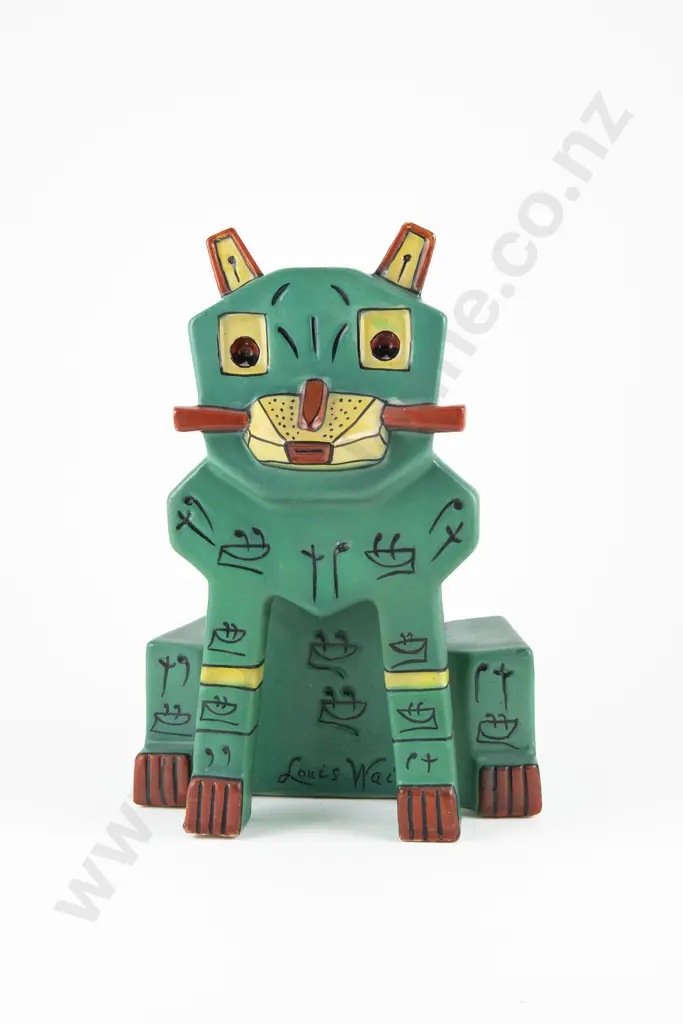 Rare Large Louis Wain Futurist Cat Jardiniere Image 1++