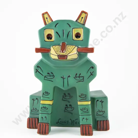 Rare Large Louis Wain Futurist Cat Jardiniere