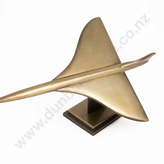 British Heavy Brass Streamlined Model of a Concorde