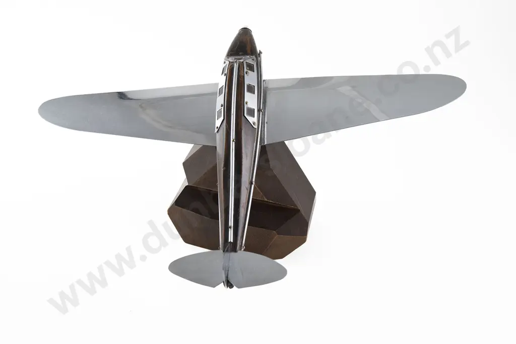 French Art Deco Period Wood and Chrome Aircraft Image 1++