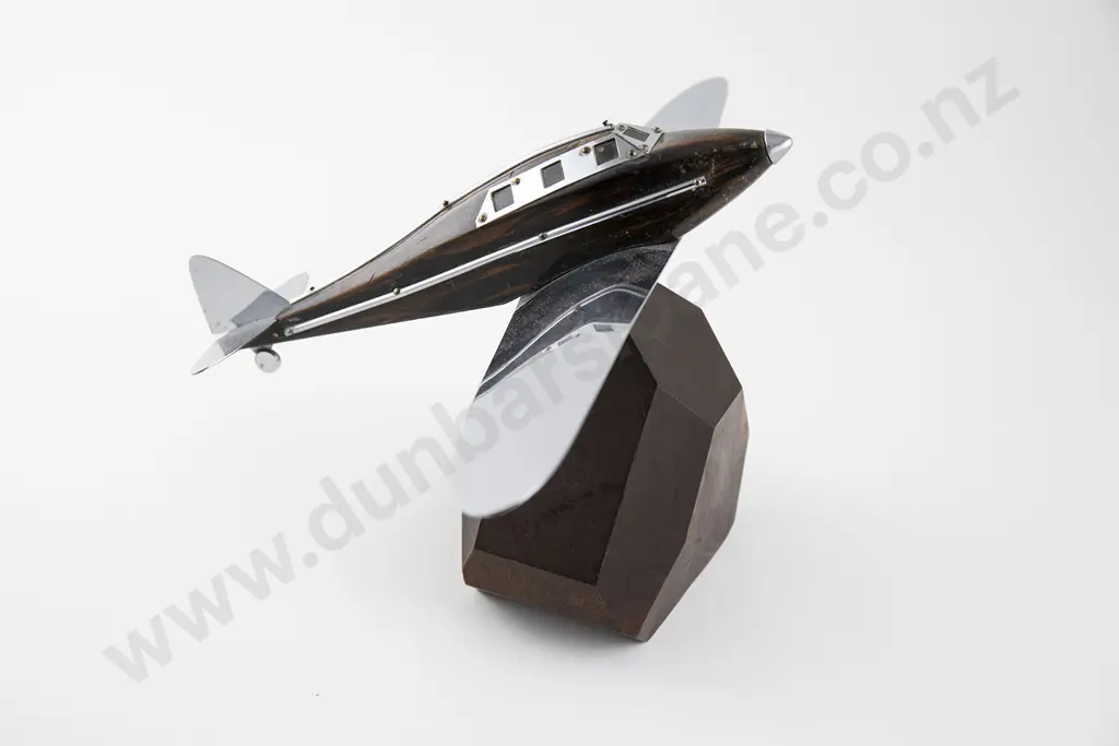 French Art Deco Period Wood and Chrome Aircraft Image 1++