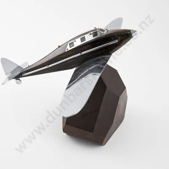 French Art Deco Period Wood and Chrome Aircraft