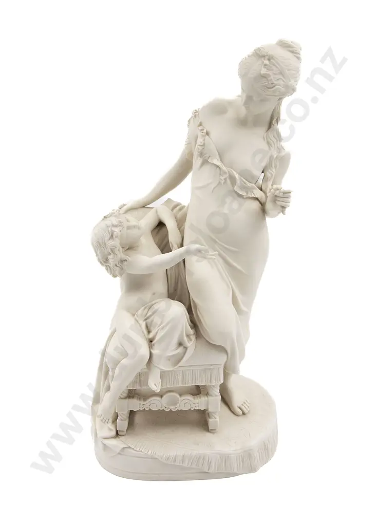 Vict Copeland Parian Ware Figure Group By Owen Hals Image 1++
