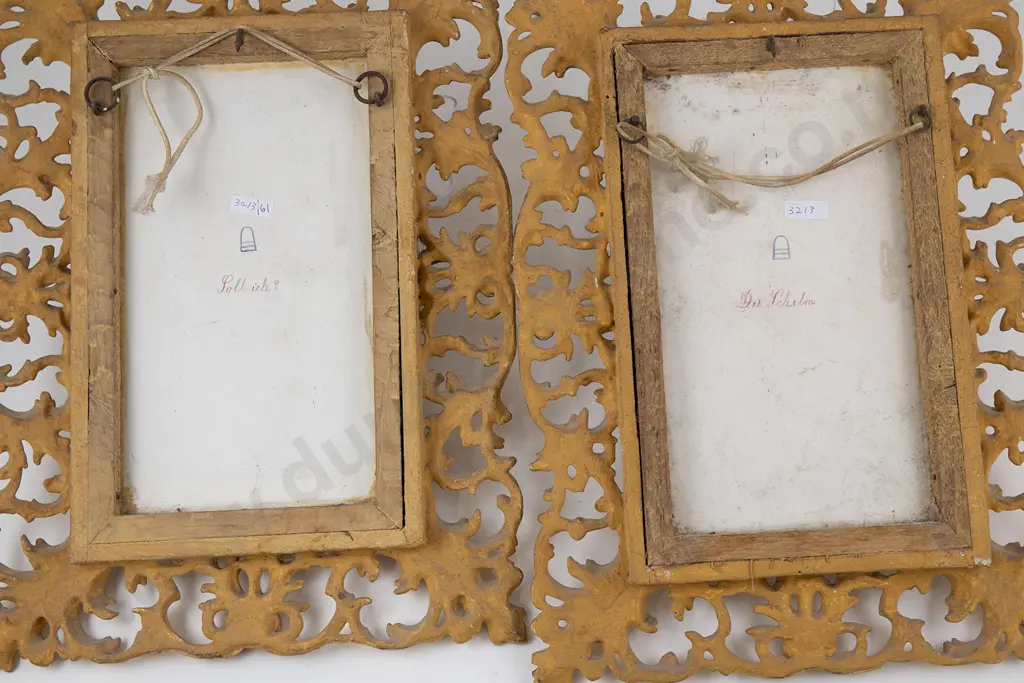 Pair Of Royal Vienna Painted Porcelain Plaques Image 1++