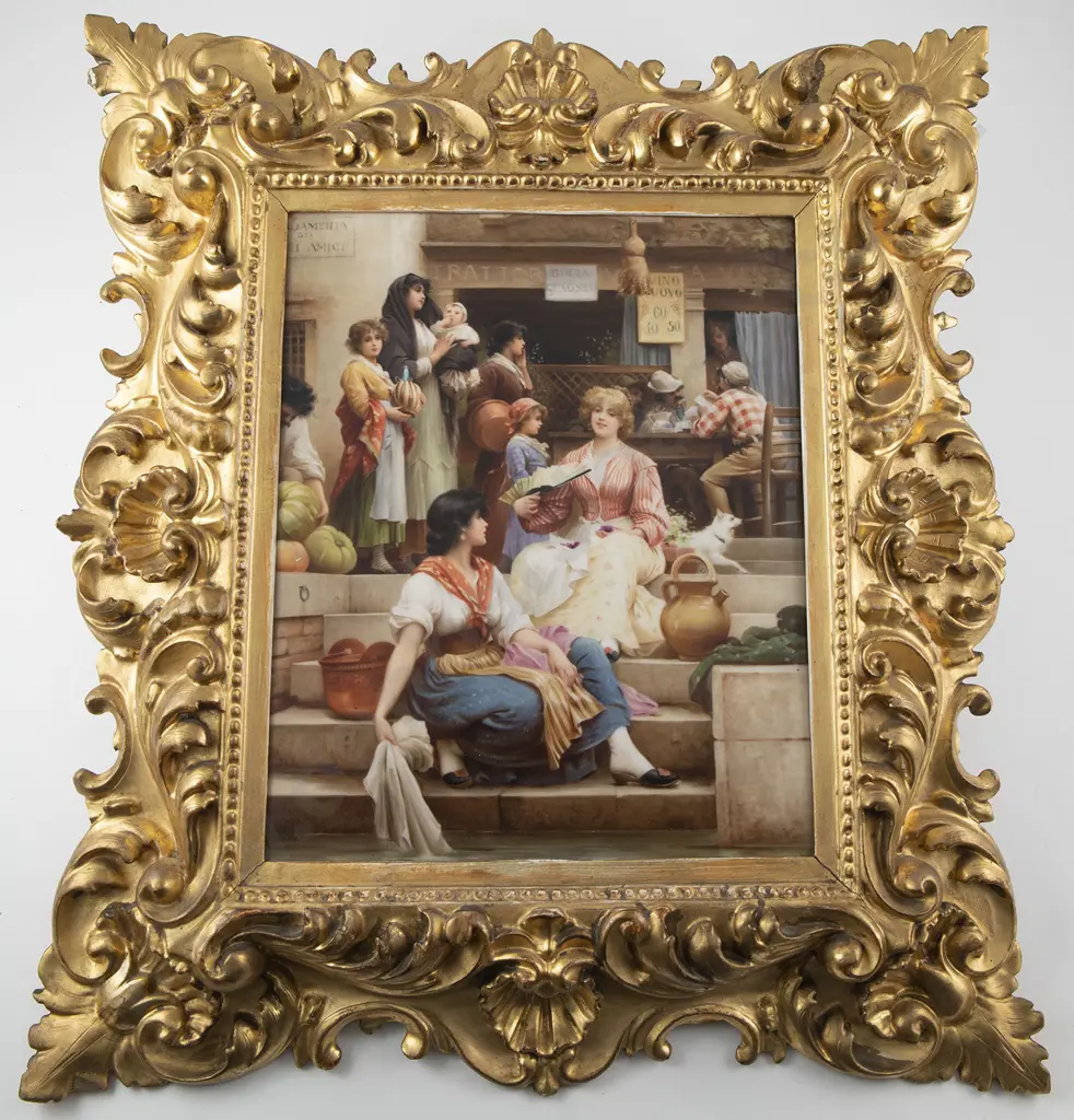 A Rare & Superb Late C19th KPM Berlin Painted Porcelain Plaque By R Wagner Image 1++