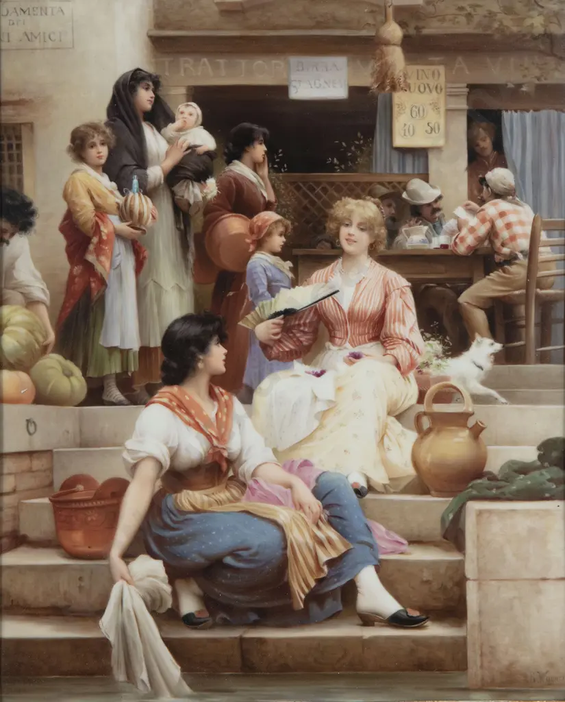 A Rare & Superb Late C19th KPM Berlin Painted Porcelain Plaque By R Wagner Image 1++