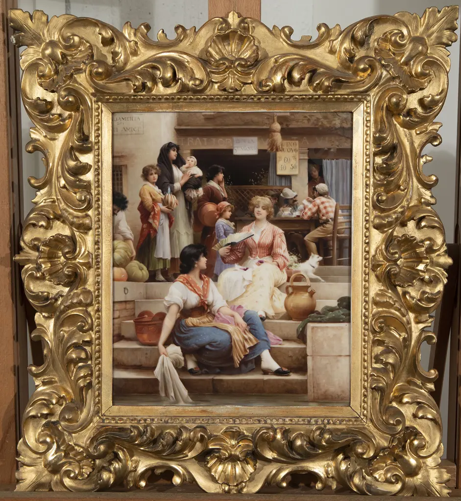 A Rare & Superb Late C19th KPM Berlin Painted Porcelain Plaque By R Wagner Image 1++