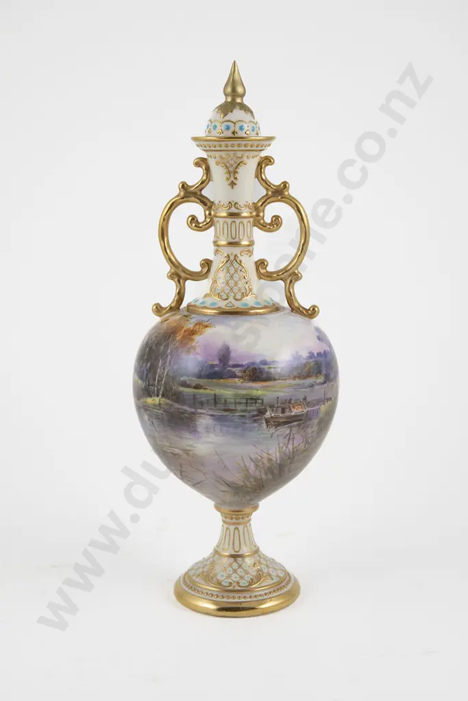 Royal Doulton Two Handled Lidded Specimen Vase Image 1++