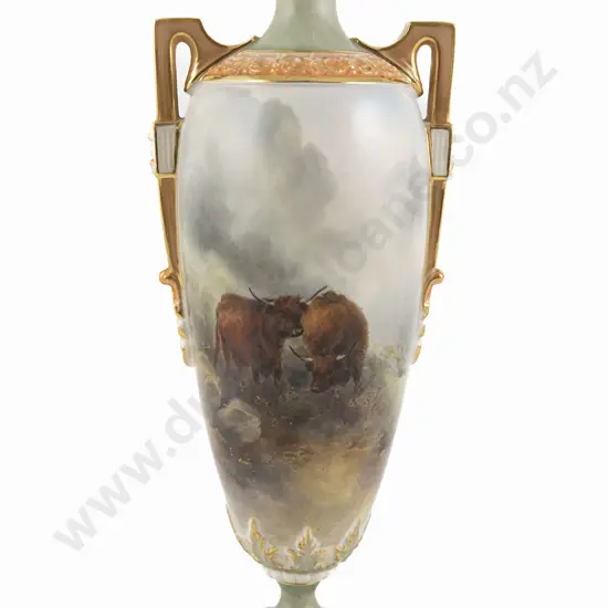 Royal Worcester Two Handled Specimen Vase