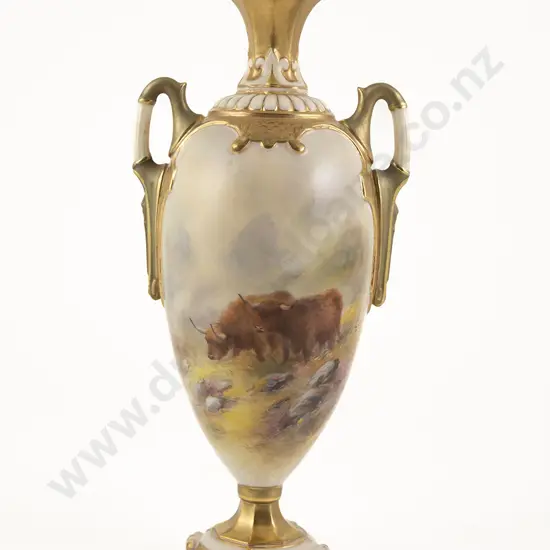 Royal Worcester Two Handled Specimen Vase