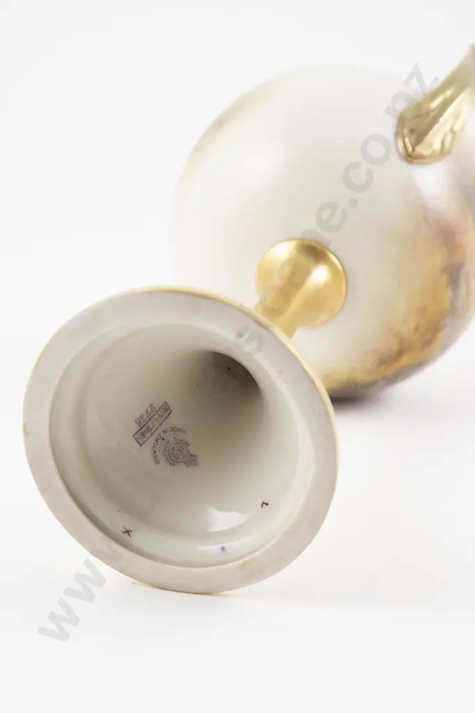 Royal Worcester Two Handled Pedestal Vase Image 1++