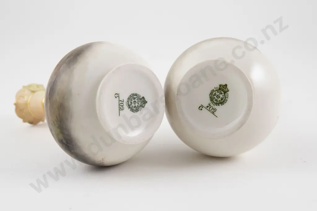 Pair Royal Worcester Specimen Vases Image 1++