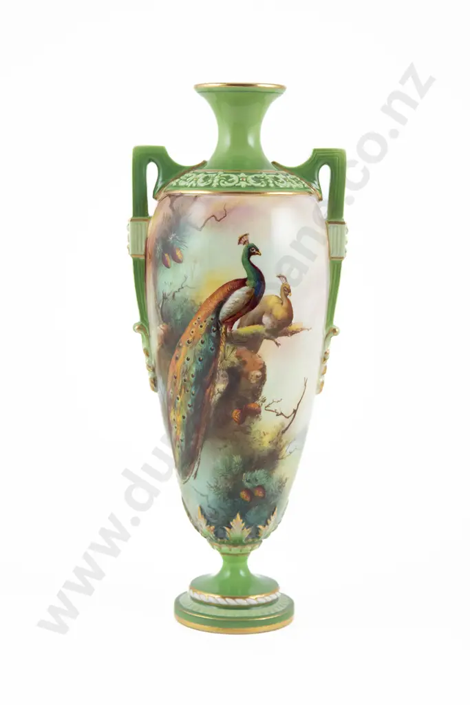 Royal Worcester Two Handled Vase Image 1++