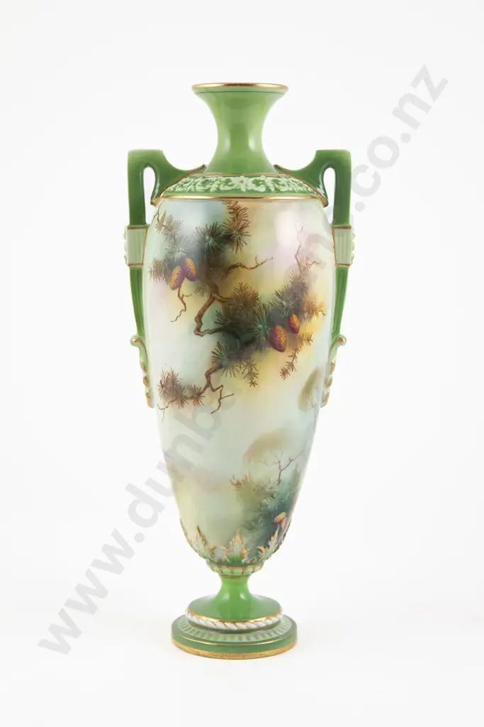Royal Worcester Two Handled Vase Image 1++