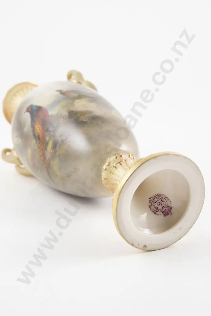 Royal Worcester Two Handled Specimen Vase Image 1++