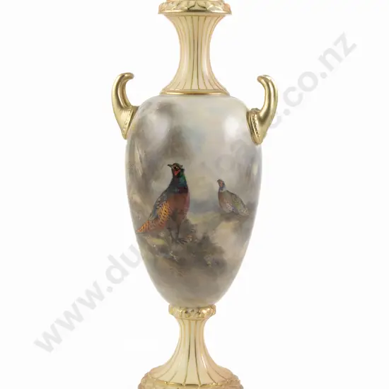 Royal Worcester Two Handled Specimen Vase