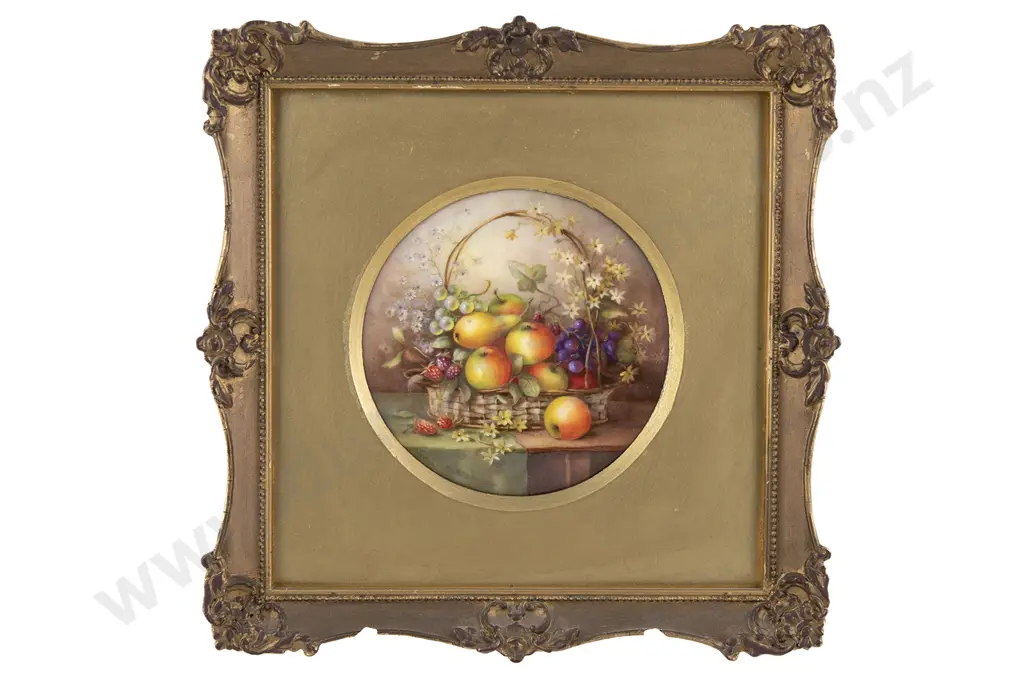 Royal Worcester Hand Painted Porcelain Plaque By Richard Sebright Image 1++