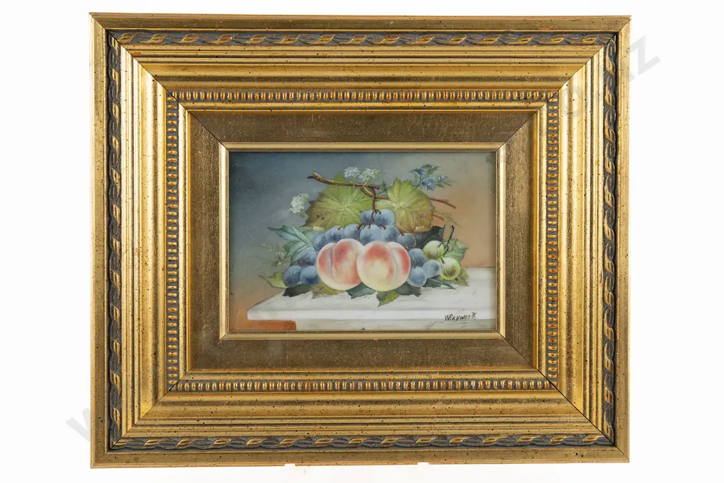 Pair Royal Crown Derby Handpainted Porcelain Tiles Image 1++
