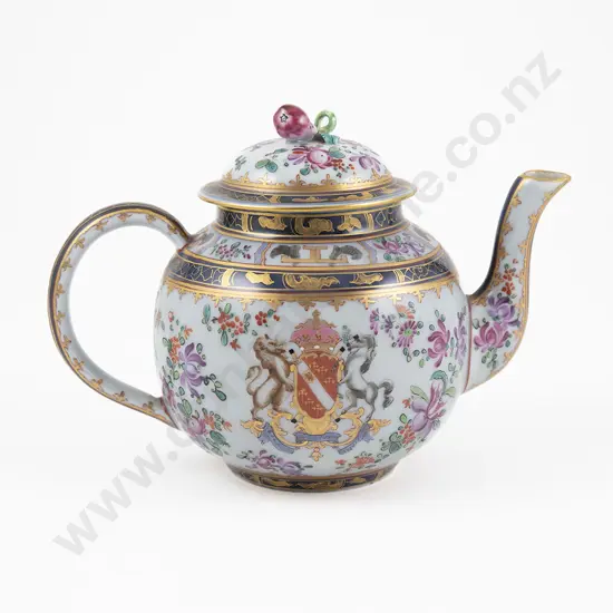 Late C19th Samson Of Paris Armorial Teapot