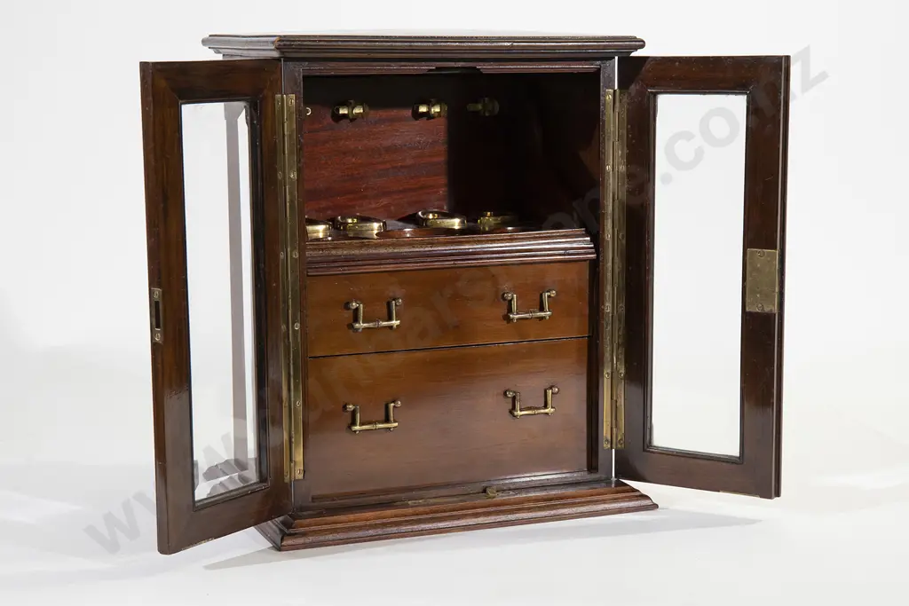 Late Vict Mahogany Smokers Cabinet Image 1++