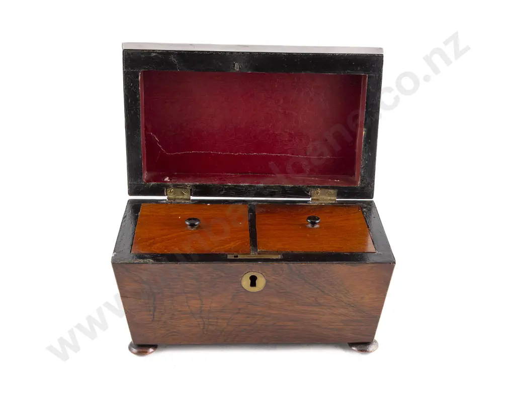 Regency Rosewood Small Proportion Tea Caddy Image 1++