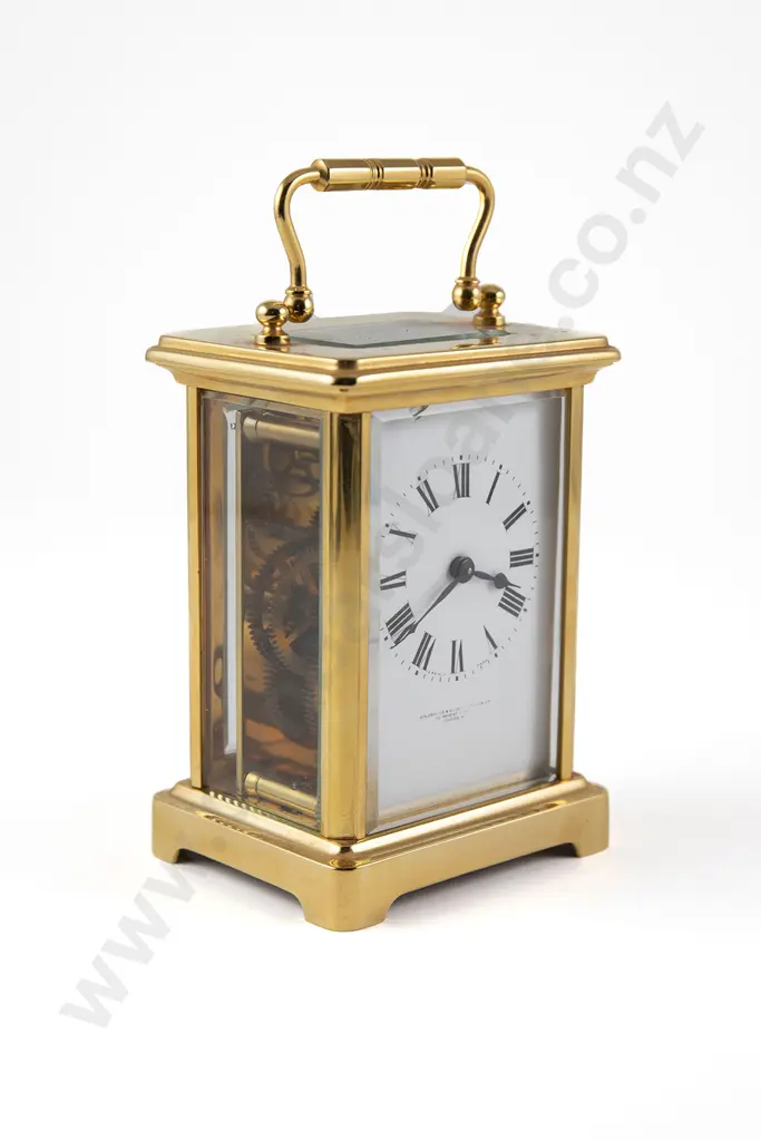 French Brass Cased Carriage Clock Image 1++